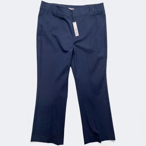 NIC+ZOE Pants Womens 14‎ Blue Streamlined Demi-Bootcut Pants Center Front Crease